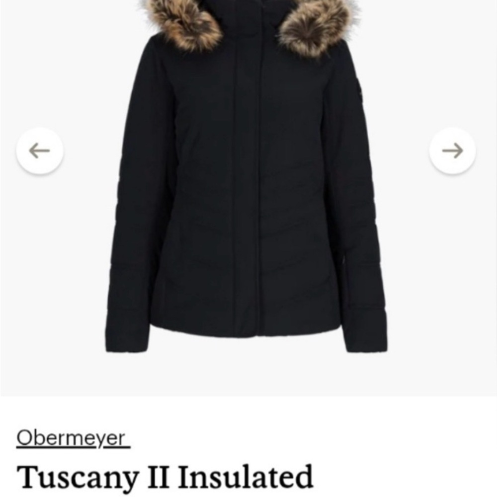Obermeyer Women's Black Ski Jacket with Fur Hood